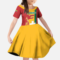 Lithuania Red Family Matching Mermaid Dress and Hawaiian Shirt with Bold Vytis Cross Design and Tricolor Flag Accents - Wonder Print Shop