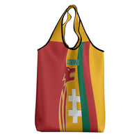 Lithuania Red Grocery Bag with Bold Vytis Cross Design and Tricolor Flag Accents - Wonder Print Shop