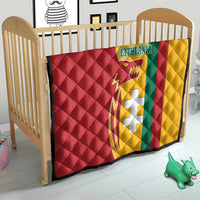 Lithuania Red Quilt with Bold Vytis Cross Design and Tricolor Flag Accents - Wonder Print Shop