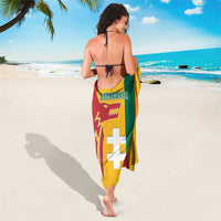 Lithuania Red Sarong with Bold Vytis Cross Design and Tricolor Flag Accents - Wonder Print Shop