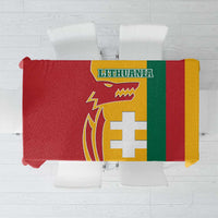 Lithuania Red Tablecloth with Bold Vytis Cross Design and Tricolor Flag Accents - Wonder Print Shop