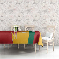 Lithuania Red Tablecloth with Bold Vytis Cross Design and Tricolor Flag Accents - Wonder Print Shop