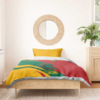 Lithuania Red and Green Bedding Set with Knight and Dragon Claw Graphic and National Flag - Wonder Print Shop