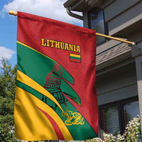 Lithuania Red and Green Garden Flag with Knight and Dragon Claw Graphic and National Flag - Wonder Print Shop