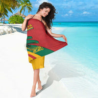 Lithuania Red and Green Sarong with Knight and Dragon Claw Graphic and National Flag - Wonder Print Shop