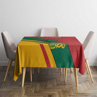 Lithuania Red and Green Tablecloth with Knight and Dragon Claw Graphic and National Flag - Wonder Print Shop