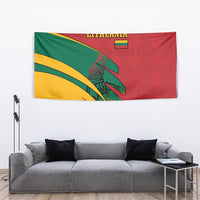 Lithuania Red and Green Tapestry with Knight and Dragon Claw Graphic and National Flag - Wonder Print Shop