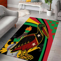 Saint Kitts and Nevis Area Rug with Flag Colors and Tropical Island Design - Wonder Print Shop