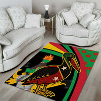 Saint Kitts and Nevis Area Rug with Flag Colors and Tropical Island Design - Wonder Print Shop