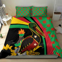 Saint Kitts and Nevis Bedding Set with Flag Colors and Tropical Island Design - Wonder Print Shop