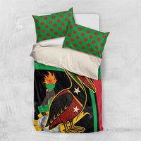 Saint Kitts and Nevis Bedding Set with Flag Colors and Tropical Island Design - Wonder Print Shop