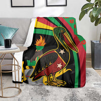Saint Kitts and Nevis Blanket with Flag Colors and Tropical Island Design - Wonder Print Shop