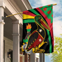 Saint Kitts and Nevis Garden Flag with Flag Colors and Tropical Island Design - Wonder Print Shop