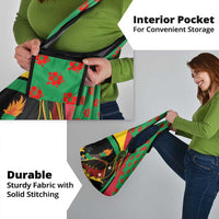 Saint Kitts and Nevis Grocery Bag with Flag Colors and Tropical Island Design - Wonder Print Shop