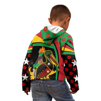 Saint Kitts and Nevis Kid Hoodie with Flag Colors and Tropical Island Design - Wonder Print Shop