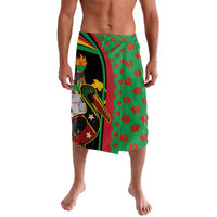 Saint Kitts and Nevis Lavalava with Flag Colors and Tropical Island Design - Wonder Print Shop