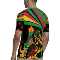 Saint Kitts and Nevis Rugby Jersey with Flag Colors and Tropical Island Design - Wonder Print Shop