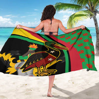Saint Kitts and Nevis Sarong with Flag Colors and Tropical Island Design - Wonder Print Shop