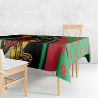 Saint Kitts and Nevis Tablecloth with Flag Colors and Tropical Island Design - Wonder Print Shop