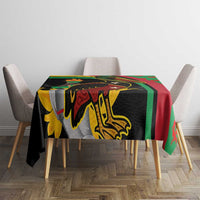 Saint Kitts and Nevis Tablecloth with Flag Colors and Tropical Island Design - Wonder Print Shop