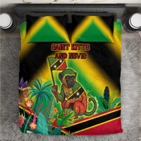 Saint Kitts and Nevis Bedding Set with Coat of Arms and Flag Pattern Design - Wonder Print Shop