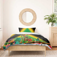 Saint Kitts and Nevis Bedding Set with Coat of Arms and Flag Pattern Design - Wonder Print Shop