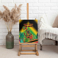 Saint Kitts and Nevis Canvas Wall Art with Coat of Arms and Flag Pattern Design - Wonder Print Shop