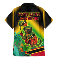 Saint Kitts and Nevis Family Matching Mermaid Dress and Hawaiian Shirt with Coat of Arms and Flag Pattern Design - Wonder Print Shop