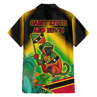 Saint Kitts and Nevis Family Matching Summer Maxi Dress and Hawaiian Shirt with Coat of Arms and Flag Pattern Design - Wonder Print Shop