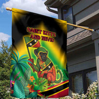 Saint Kitts and Nevis Garden Flag with Coat of Arms and Flag Pattern Design - Wonder Print Shop