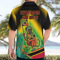 Saint Kitts and Nevis Hawaiian Shirt with Coat of Arms and Flag Pattern Design - Wonder Print Shop