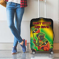 Saint Kitts and Nevis Luggage Cover with Coat of Arms and Flag Pattern Design - Wonder Print Shop