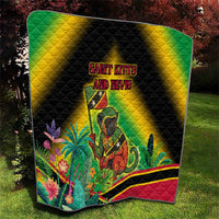 Saint Kitts and Nevis Quilt with Coat of Arms and Flag Pattern Design - Wonder Print Shop