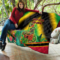 Saint Kitts and Nevis Quilt with Coat of Arms and Flag Pattern Design - Wonder Print Shop