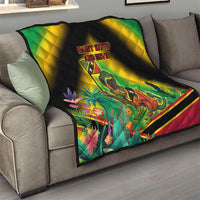 Saint Kitts and Nevis Quilt with Coat of Arms and Flag Pattern Design - Wonder Print Shop