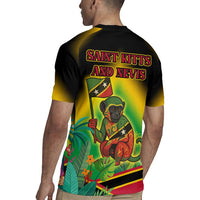 Saint Kitts and Nevis Rugby Jersey with Coat of Arms and Flag Pattern Design - Wonder Print Shop
