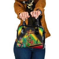 Saint Kitts and Nevis Shoulder Handbag with Coat of Arms and Flag Pattern Design - Wonder Print Shop