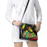Saint Kitts and Nevis Shoulder Handbag with Coat of Arms and Flag Pattern Design - Wonder Print Shop