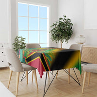 Saint Kitts and Nevis Tablecloth with Coat of Arms and Flag Pattern Design - Wonder Print Shop