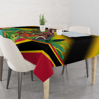 Saint Kitts and Nevis Tablecloth with Coat of Arms and Flag Pattern Design - Wonder Print Shop