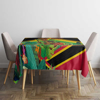 Saint Kitts and Nevis Tablecloth with Coat of Arms and Flag Pattern Design - Wonder Print Shop