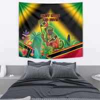 Saint Kitts and Nevis Tapestry with Coat of Arms and Flag Pattern Design - Wonder Print Shop