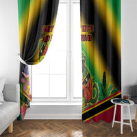 Saint Kitts and Nevis Window Curtain with Coat of Arms and Flag Pattern Design - Wonder Print Shop