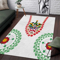 Saint Kitts and Nevis Area Rug with Vibrant Flag Colors and Hibiscus Flower Design - Wonder Print Shop