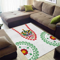 Saint Kitts and Nevis Area Rug with Vibrant Flag Colors and Hibiscus Flower Design - Wonder Print Shop