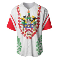 Saint Kitts and Nevis Baseball Jersey with Vibrant Flag Colors and Hibiscus Flower Design - Wonder Print Shop