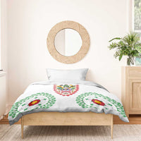 Saint Kitts and Nevis Bedding Set with Vibrant Flag Colors and Hibiscus Flower Design - Wonder Print Shop