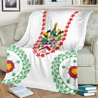 Saint Kitts and Nevis Blanket with Vibrant Flag Colors and Hibiscus Flower Design - Wonder Print Shop