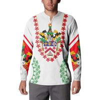Saint Kitts and Nevis Button Sweatshirt with Vibrant Flag Colors and Hibiscus Flower Design - Wonder Print Shop