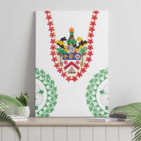Saint Kitts and Nevis Canvas Wall Art with Vibrant Flag Colors and Hibiscus Flower Design - Wonder Print Shop